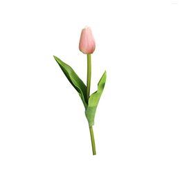 Decorative Flowers 1pc Artificial Tulips Fake Silk DIY Wedding Bouquets Centrepieces Arrangements Party Home Outdoors Decor