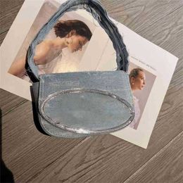 D Shoulder Bag Designers Crossbody Bag Womens Designer Bag Denim Messenger Bag Lady Diagonal Purse Handbag 220831