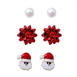 Hoop Earrings Christmas Ornaments Ladies Holiday Festive Fashion Pressure Trendy Earring Pack