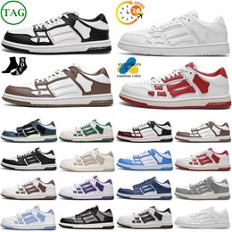 New Product 2024 Designer Men Athletic Shoes Skelet Bones Trainers Women Black White Skeletons Casual Sports Shoes Skel Top Low Genuine Leather Lace Up Runner High Ba