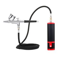 Spray Guns Protable Airbrush Hydrating USB With Compressor Nano Spray Gun 0.3mm Nozzle Nail Manicure Design Tattoo Cake Fog Mist Sprayer 230912