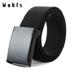 Woven Belt New Fashion Unisex Army Tactical Waist Nylon Belts For Men Jeans Male Casual Luxury Canvas 3.8cm Webbing Waistband