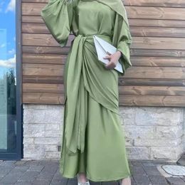 Ethnic Clothing Muslim Fashion Clothes Women Abaya Dubai Arab Long Sleeve Maxi Dress Wrap Skirts Jilbab Hijab Robe Turkey Caftan Abayas