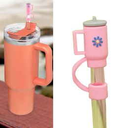 Silicone Straw Tips for Reusable Straws Toppers Drinking Straw Flower Straw Covers Party Decoration 913