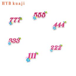 HYBkuaji 100pcs angel numbers shoe charms wholesale shoes decorations shoe clips pvc buckles for shoes