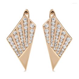 Dangle Earrings Gulkina Micro Wax Inlay Natural Zircon High Quality 585 Rose Gold Fashion Earring Women Metal Jewellery