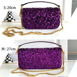 Evening Bags Chain Underarm Luxury Embroidered Sequin Bag Party Clutch Purse Fashion Shoulder Crossbody Women Handbag