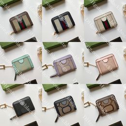 Fashion Zippy Wallet Designer Women Wallet High Quality Ophidia Canvas Mini Coin Purse Credit Card Wallets With Box