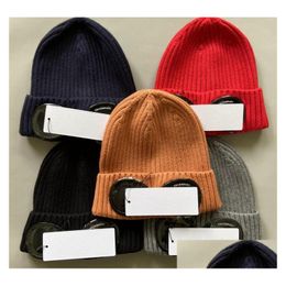 Autumn Designer Windbreak Beanies One Two Lens Glasses Goggles Hat Men Woman Knitted Hats Face Mask Skl Caps Outdoor Warm Decoration Drop De