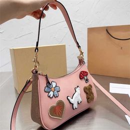 C-bag Shoulder Bags Luxuries Half Moon Women Designer Bag Leather Handbag Cute Crossbody Vintage Print Underarm Tote Purse Wallet 221201