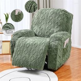 Chair Covers Thicken Plush Recliner Sofa Cover Solid Colour Reclining Protection Relax Lazy Boy Armchair Slipcovers 1/2 Seater