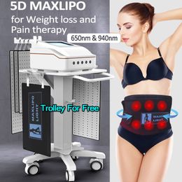 Hot Sale Infrared Lipolaser Body Contouring Machine 5D Maxlipo Low Intensity Diode Laser Fat Burner Weight Loss Relieve Muscle Pain Cellulite Treatment