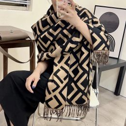 Designer Scarf Winter Designers Cashmere Scarfs For Women Classic Brand Men Scarves Jacquard Shawl 6 Colour Warm luxury tassel scarf Gd-5