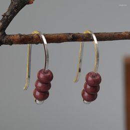 Dangle Earrings Red Stone Gift For Her Silver Natural Hypoallergenic Jewellery