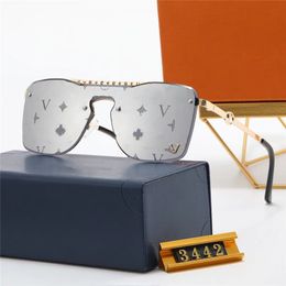 Designer-Sonnenbrillen für Männer und Frauen, modische, klassische Sonnenbrille, luxuriöse polarisierte Piloten-Übergroße-Sonnenbrille, UV400-Brille, PC-Rahmen, Polaroid-Objektiv S3442