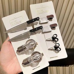 Hair Jewelry Punk Hairpin Headdress Blade Knife Cool Clips Accessories For Women Men Party 230718 Drop Delivery Hairjewelry Dhygf