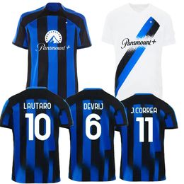 23-24 LAUTARO 10 LUKAKU 90 Home Away Soccer Jersey Customed Thai Quality ASLLANI 14 BARELLA 23 GOSENS 8 DE VRIJ 6 ERIKSEN 24 kingcaps dhgate Design Your Own Football wear