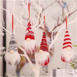 Christmas Decorations Ornaments Handmade Swedish Tomte Gnomes Plush Scandinavian Santa Tree Hanging Decoration Home Decor Jk2009Xb Dro Dhown