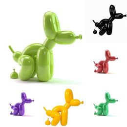 Decorative Objects Figurines Nordic Cool Dog Koons Balloon Pooping Statue Sculpture Resin Abstract Funny Figurine Living Room Home302u