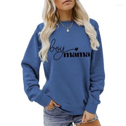 Women's Hoodies Casual Hoodie Digital Printed Long Sleeved Sweatshirt Loose Coat Elegant Autumn Versatile Warm Sweater Round Neck