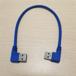 USB3.0 Data Cable 90 Degree Left Angle To Right Angled USB 3.0 A Male Cable 30cm