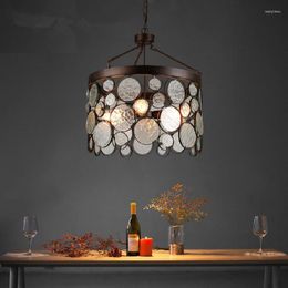 Pendant Lamps American Glass Lights Creative Restaurants Cafes Led Light Clothing Stores Bar Aisle Retro Lamp ZA9190