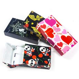 Latest Innovative Smoking Colourful ABS Cigarette Cases Storage Box Dry Herb Tobacco Exclusive Flip Cover Spring Opening Housing Moistureproof Seal Stash Case DHL