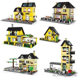 Blocks City Architecture Big Ben Paris World Famous Building Statue Liberty Construction Toy Villa R230913