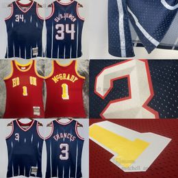 1996-97 Hakeem Basketball 34 Oluwon Jersey Retro Blue 3 Steve Stripe Francis Red Tracy Mcgrady Jerseys