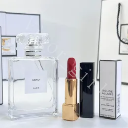 C Brand Makeup Sets Lippenstift-Parfüm-Set 100 ml Parfume Paris N 5 Rouge Allure Tube Lipstick Lady Makeup Beauty-Set Parfüme in Originalqualität mit langanhaltendem Geruch