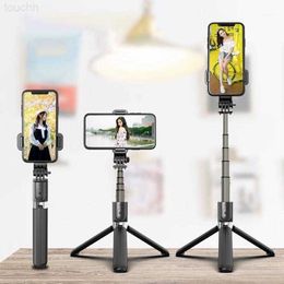 Selfie Monopods L03 Selfie Stick Foldable Monopods Wireless Bluetooth Control Aluminium Alloy Tripod Stand for Cellphone with Retail Box L230913