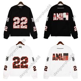 New AM1R1 Fashion Brand Letter Printing Pullover Long Sleeve Ins Casual Sports Jersey Men's And Women's Loose Round Neck Sweater Designer Brand