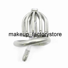 Massage Male Chastity Cage Spiked Cock Stainless Steel With Urethral Stretcher Dilator Super Small Belt Penis Lock Ring2203