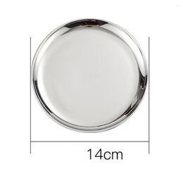 Plates Brand Durable Plate Stainless Steel 14/17/20/23/26cm Accessories Breakfast Dining Dinner Dinnerware Kitchen