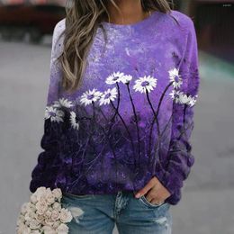 Women's Hoodies Autumn Sweatshirt 3D Flower Print Pattern Leisure Sports Active Street Clothing Painting Small Fresh Hoodie