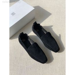 Toteme designer shoes The Travel Shoes Foldable Perfect Genuine Women Loafers Real Leather Suede Size 35-40 1JHF