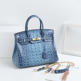 Handbag Leather Bk Designer Bag Women 2024 Fashion Crocodile Pattern Handheld One Shoulder Crossbody Casual