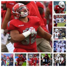 2023 Florida Atlantic Owls Football Jersey 70 Malcolm Lamar Sr. 19 Morven Joseph 9 Desmond Tisdol 11 Casey Thompson 87 Elijah Brown 12