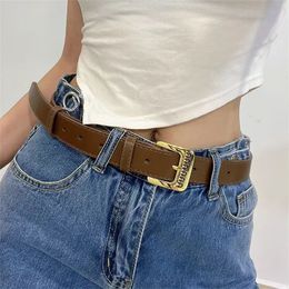 Fashion Belt Letter Hollow Decoration Vintage Punk Men And Women Waistband Business Casual Versatile Jeans Belts Girdle Ceinture 3cm Wide