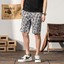 Men's Shorts Casual Men Summer Pure Cotton Solid Fashion Slim Capris Sports Large Stretch Beach Breathable Cargo