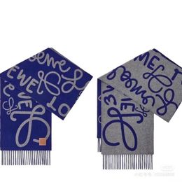 Scarves 22% OFF scarf Lowe LOEWE22 Autumn/Winter New Letter Colour Block Double Sided Graffiti Scarf Shawl "Original Tag"
