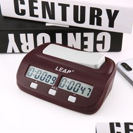 Desk Table Clocks Professional Compact Digital Chess Clock Count Up Down Timer Electronic Board Game Bonus Competition Master Tour2902