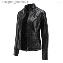 Men's Fur Faux Fur Women's Jackets Autumn Women Pu Leather Jacket Woman Zipper Short Coat Female Black Punk Bomber Faux Outwear Motor Coat#W4 L230913