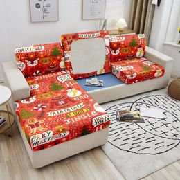 Chair Covers Christmas Themed Stretch Sofa Seat Cushion Cover For Living Room Removable Elastic Furniture Protector