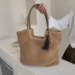 Evening Bags Ladies Big Straw Tassel Side For Women Hit Trendy Summer Fashion Shoulder Bag