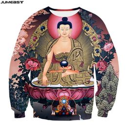 Men's T-Shirts Jumeast Y2k Men Women 3D Printed Sweatshirt Hip Hop Buddhism Buddha Shakyamuni Long Sleeve T Shirt Sport Pullover Tops Tees 230912