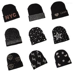 Berets Adult Knitted Drill Hat Students Outdoor Cycling Skiing Lovely Cold Winter Keep Warm For Couple