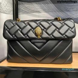 2023-Evening Bags Black Medium 26cm Cross Body Bags Genuine Leather Handbags Clutch Vintage Chains Messenger