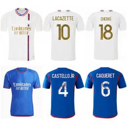 2023/24 Lyon LACAZETTE Soccer Jerseys 2024 LEPENANT KUMBEDI CAQUERET TOLISSO Uniform Mens Lyonnais MAITLAND-NILES TAGLIAFICO KADEWERE CHERKI Football kids kit