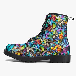 DIY Classic Martins Boots men women shoes Customised pattern Simplicity fashion cool Versatile Elevated Casual Boots 35-48 67201